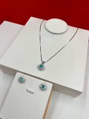 Turquoise Glow Pendant Set