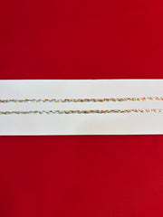 Pure Silver Three Tone Braided Anklets (WA151)