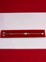 Pure Silver Rakhi Bracelet 7.0-8.5”(SR50)