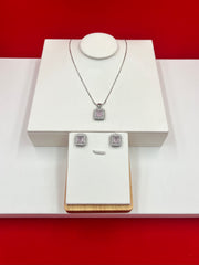 Pink Square Glow Pendant Set