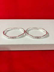 Pure Silver Bangle Pair 2.4 (SB68)