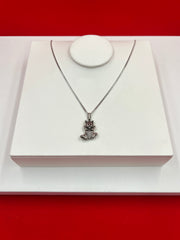 Cat Oxidized Silver Pendant Necklace