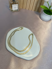 Golden sleek flat Anklets