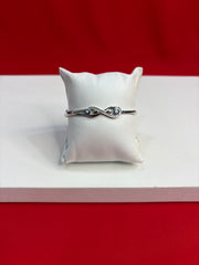 Women’s Pure Silver Evil Eye Bangle Bracelet (SB145)