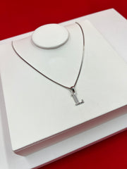 Pure Silver “L” Pendant Necklace