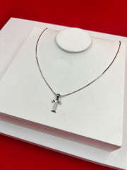 Pure Silver “T” Pendant Necklace