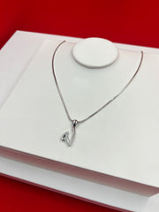 Pure Silver “V” Pendant Necklace