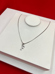 Pure Silver “F” Pendant Necklace