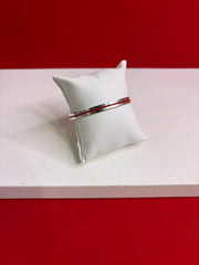 Pure Silver Red Meena Bangle (2.4) (SB33)
