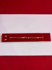 Pure Silver Rakhi Name Engraving Bracelet (KNB8)
