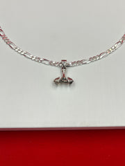 Oxidized Dumbell Silver Pendant