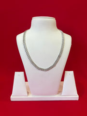 Iced-Out Pure Silver Chain 20”