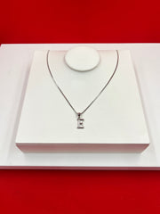 Pure Silver “E” Pendant Necklace