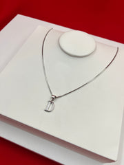 Pure Silver “D” Pendant Necklace