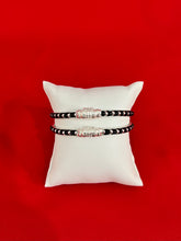 Black Moti Silver Bangles 2.3