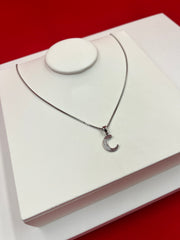 Pure Silver “C” Pendant Necklace