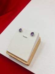 Light purple Silver Stud Earrings