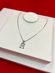 Pure Silver “H” Pendant Necklace