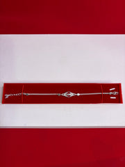 Pure Silver Rakhi Bracelet 7-8.2” (SR19)