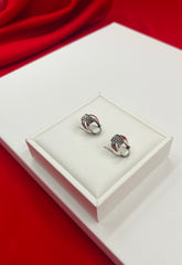 Oxidized Chunky Round Bali Earrings