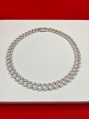 Iced-out pure silver chain 20.5”