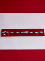 Pure Silver Rakhi Name Engraving Bracelet (NB20)
