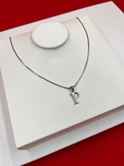 Pure Silver “P” Pendant Necklace