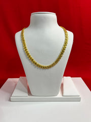 Pure Silver 24K Gold Plated Chain 20”
