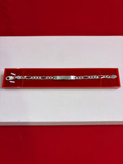 Pure Silver Rakhi Name Engraving Bracelet (NB30)
