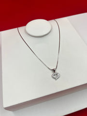 Love Heart Pendant Necklace (WN110)