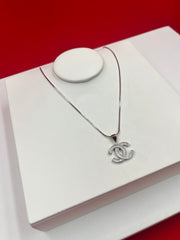 Channel Silver Pendant Necklace