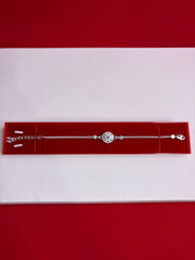 Pure Silver Rakhi Bracelet 7.0-8.5”(SR48)