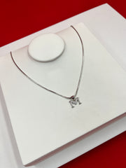 Pure Silver “M” Pendant Necklace