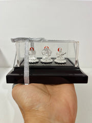 Pure Silver Laxmi,Ganesh,Srswati idol (SS32)