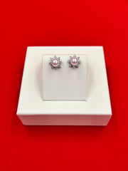 White Pearl Star Studs
