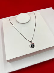 LV black top Silver Pendant Necklace