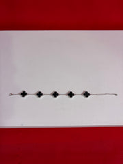 Pure Silver 5 Clover Bracelet