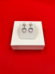 Open Heart Halo Earrings