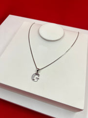 Pure Silver “G” Pendant Necklace