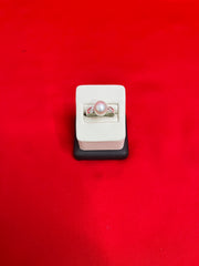 Pure Silver Pearl Ring Size 10