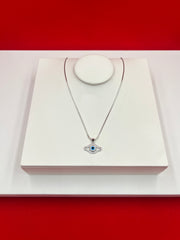 Evil-Eye Silver Pendant Necklace