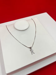 Pure Silver “R” Pendant Necklace
