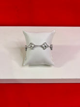 Clover Leaf Pure Silver Italian Bracelet (WB70)