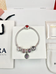 Authentic Pandora 5 Charms Bracelet