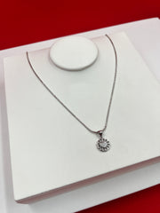 Heart Flower Pendant Necklace