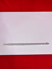 Men Pure Silver Cuban Bracelet Mb29