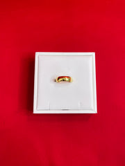 Pure Silver Gold Plated Band Size 7