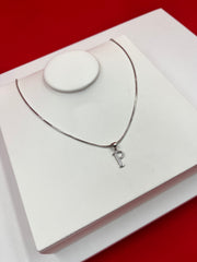 Pure Silver “P” Pendant Necklace