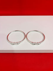 Pure Silver Bangle Pair 2.8 (SB17)