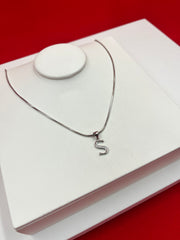 Pure Silver “S” Pendant Necklace